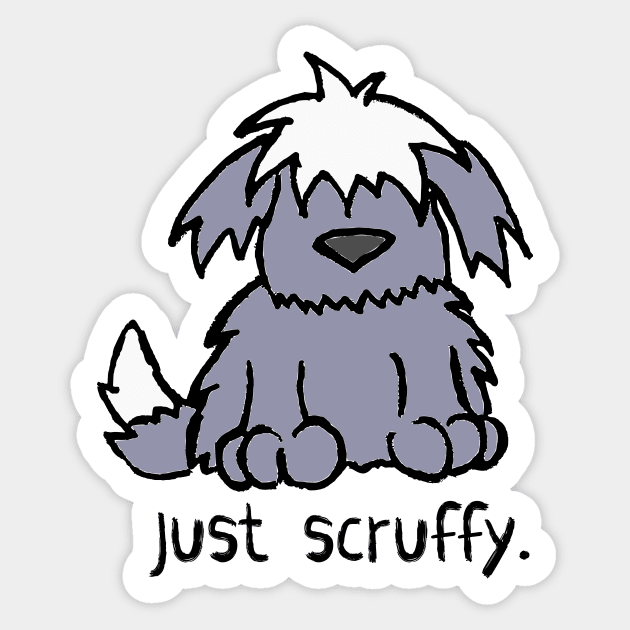 Just Scruffy Dog Cartoon Old English Sheepdog Sticker by MoPaws